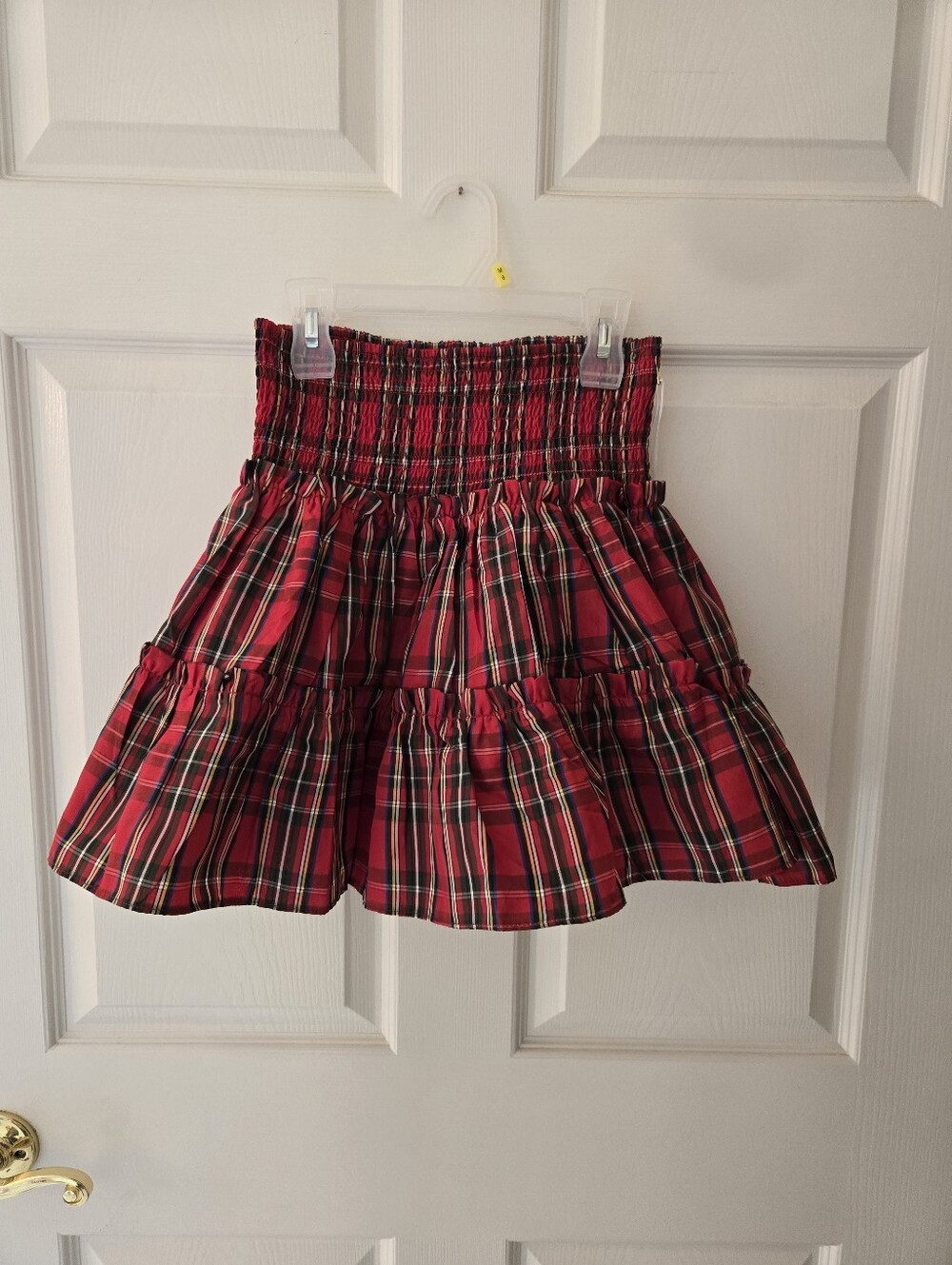 J. Marie Red Plaid Mini Skirt Small NWT